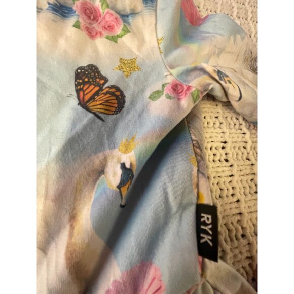 Rock Your Kid Girls’ Long Sleeve Dress – Size 6, Swan & Rainbow Print, Cotton - Picture 5 of 7